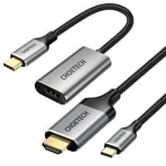 Choetech Choetech USB-C - HDMI 2.0 HUB szett szürke + USB-C - HDMI kábel 2m szürke (CH0021)