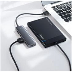Ugreen Ugreen splitter HUB USB-C - 4x USB 3.2 Gen 1 USB-C tápcsatlakozóval szürke (CM219 70336)