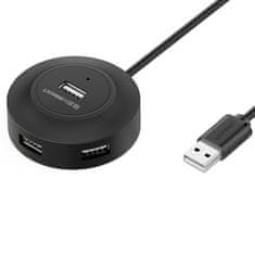 Ugreen Ugreen HUB 4in1 USB-A - 4xUSB-A 2.0 480Mb/s 1m fekete (CR106)