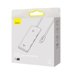 BASEUS Baseus Lite sorozatú adapter HUB USB Type C - 4x USB 3.0 1m fekete (WKQX030401)