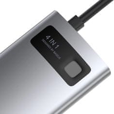 BASEUS Baseus 4 az 1-ben multifunkciós USB-C HUB - USB-C P100 W / HDMI 4K 30 Hz / USB 3.2 Gen 1 / USB 2.0 (CAHUB-CY0G)