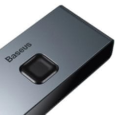 BASEUS Baseus kétirányú HDMI elosztó kapcsoló - 2x HDMI 4K / 30 Hz szürke (CAHUB-BC0G)