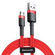 BASEUS Baseus Cafule nylon USB / micro USB QC3.0 2.4A 1M piros kábel (CAMKLF-B09)