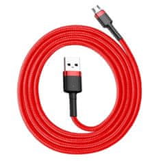 BASEUS Baseus Cafule nylon USB / micro USB QC3.0 2.4A 1M piros kábel (CAMKLF-B09)