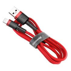 BASEUS Baseus Cafule nylon USB / Lightning QC3.0 2.4A 1M piros kábel (CALKLF-B09)