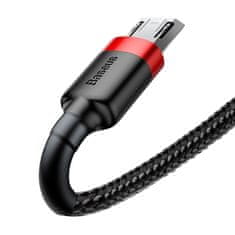 BASEUS Baseus Cafule nylon USB / micro USB kábel 1.5A 2M fekete-piros (CAMKLF-C91)