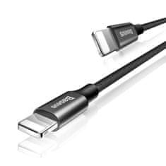 BASEUS Baseus Yiven szövetből fonott USB / Lightning kábel 1.8M fekete (CALYW-A01)