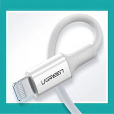 Ugreen Ugreen MFi USB-C - Lightning 20W 3A kábel 1m fehér (US171)