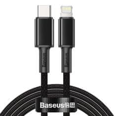 BASEUS Baseus USB-C - Lightning gyors töltőkábel PD 20 W 2 m fekete (CATLGD-A01)