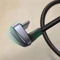Ugreen Ugreen nylon szögletes USB - USB-C 1 m 3 A 18 W gyorstöltés AFC FCP kábel játékosoknak szürke (70313)