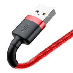BASEUS Baseus Cafule nylon USB / Lightning QC3.0 2A 3M piros kábel (CALKLF-R09)