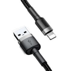 BASEUS Baseus Cafule nylon USB / Lightning QC3.0 2A 3M kábel fekete-szürke (CALKLF-RG1)