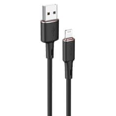 AceFast Acefast MFI USB - Lightning kábel 1.2m, 2.4A fekete (C2-02 fekete)