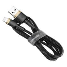 BASEUS Baseus Cafule nylon USB / Lightning QC3.0 2A 3M fekete-arany kábel (CALKLF-RV1)