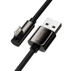 BASEUS Baseus Legendary szögletes nejlon USB - Lightning kábel játékosoknak 2.4A 1m fekete (CALCS-01)