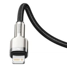 BASEUS Baseus Cafule Metal Data USB-C - Lightning 20 W PD 1 m kábel fekete (CATLJK-A01)