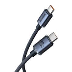 BASEUS Baseus Crystal Shine USB-C - USB-C 100W kábel 1.2m fekete (CAJY000601)