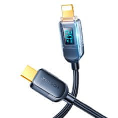 Joyroom Joyroom USB C - Lightning 20W kábel töltési teljesítmény kijelzővel 1,2 m fekete (S-CL020A4)