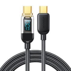 Joyroom Joyroom USB C - USB C 100W kábel 1,2 m fekete (S-CC100A4)