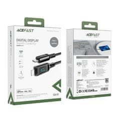 AceFast Acefast MFI USB-C - Lightning kábel 1.2m, 30W, 3A fekete (C6-01 Black)