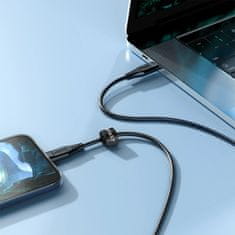 AceFast Acefast MFI USB-C - Lightning kábel 1.2m, 30W, 3A fekete (C3-01 fekete)