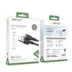 AceFast Acefast MFI USB - Lightning kábel 1.2m, 2.4A fekete (C2-02 fekete)