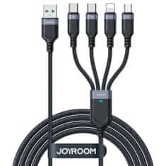 Joyroom USB 4in1 USB-A - 2 x USB-C / Lightning /1.2m Joyroom kábel S-1T4018A18 fekete