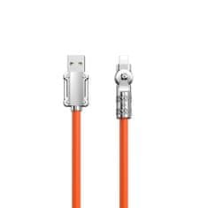 DUDAO Szögletes kábel USB-A - Lightning 30W 1m 180° Dudao - narancssárga