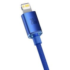 BASEUS Baseus Crystal Shine USB-C - Lightning 20W kábel 1.2m kék (CAJY000203)