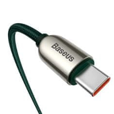 BASEUS Baseus USB-C - USB-C 100W (20V / 5A) PD kábel kijelzővel 2m zöld (CATSK-C06)