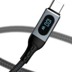 DUDAO Dudao USB-C - USB-C gyors töltőkábel PD 100W 1m fekete (L7MaxC)
