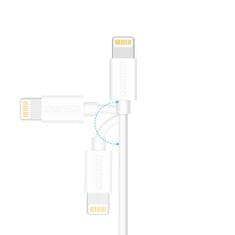 Choetech Choetech tanúsított USB-A - Lightning MFI kábel 1,8m fehér (IP0027)