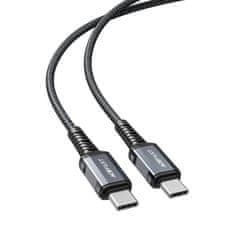 AceFast Acefast USB-C - USB-C kábel 1.2m, 60W (20V/3A) szürke (C1-03 mély űrszürke)