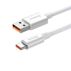 BASEUS Baseus Superior USB-A - USB-C 100W 480Mbps gyors töltőkábel 2m fehér