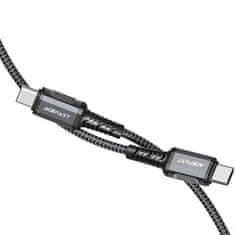 AceFast Acefast USB-C - USB-C kábel 1.2m, 60W (20V/3A) szürke (C1-03 mély űrszürke)