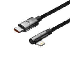 BASEUS Baseus MVP 2 hajlított PD kábel USB-C / Lightning csatlakozóval 1m 20W fekete (CAVP000201)