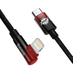 BASEUS Baseus MVP 2 hajlított PD kábel USB-C / Lightning csatlakozóval 1m 20W piros (CAVP000220)