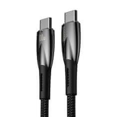 BASEUS Baseus Glimmer USB-C gyors töltő kábel 480Mb/s PD 100W 1m fekete