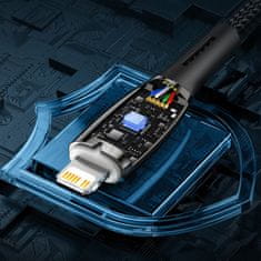 BASEUS Baseus Glimmer USB-A - Lightning kábel 480Mb/s 2.4A 2m fekete
