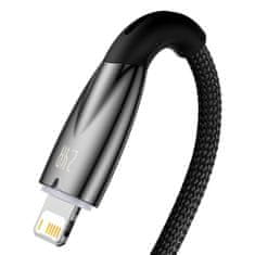 BASEUS Baseus Glimmer USB-A - Lightning kábel 480Mb/s 2.4A 2m fekete