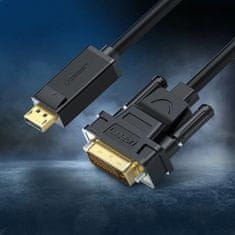 Ugreen Ugreen DisplayPort - DVI kábel 2m fekete (DP103)