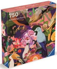 Ravensburger Puzzle Art & Soul: Színes madarak és virágok, 750 darab