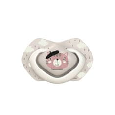 Canpol babies Szimmetrikus szilikon cumi szett, 6-18m BONJOUR PARIS, rózsaszín