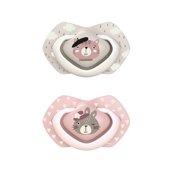Canpol babies Szimmetrikus szilikon cumi szett, 6-18m BONJOUR PARIS