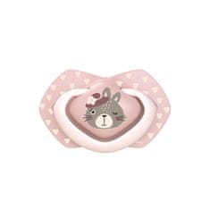 Canpol babies Szimmetrikus szilikon cumi szett, 6-18m BONJOUR PARIS, rózsaszín