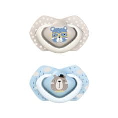 Canpol babies Szimmetrikus szilikon cumi szett, 6-18m BONJOUR PARIS, kék