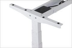 STEMA Elektromos asztalkeret PRATO 04-3T/W. Elektromos magasságállítás 59-123,5 cm. 3 magassági pozíció memória. Ütközésgátló rendszer. Manuális hosszállítás 107-170 cm. 3 szegmenses láb. Fehér szín.