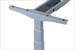 STEMA Elektromos asztalkeret PRATO 04-3T/A. Elektromos magasságállítás 59-123,5 cm. 3 magassági pozíció memória. Ütközésgátló rendszer. Manuális hosszállítás 107-170 cm. 3 szegmenses láb. Szürke szín.