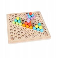 KOMFORTHOME Montessori fa puzzle mozaik golyók kirakójátékok