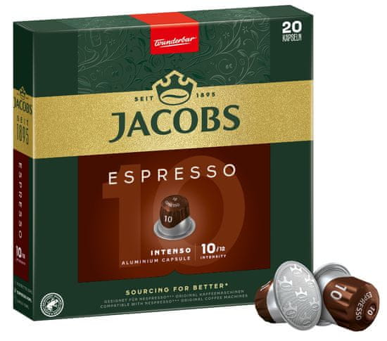 Jacobs Espresso intenzitás 10, 20 kapszula a Nespresso számára